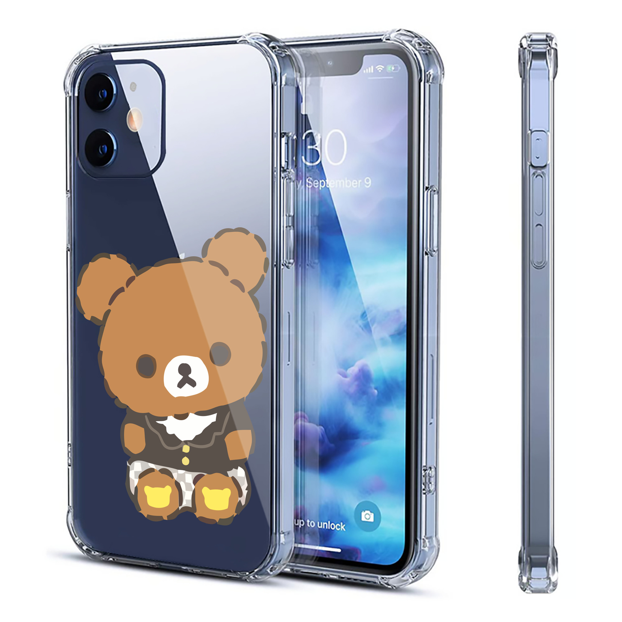 （画像用） リラックマ リラックマ キイロイトリ Rilakkuma Korilakkuma Kiiroitori 【iPhone 12シリーズ対応】透明スマホケース（クリアソフトケース）